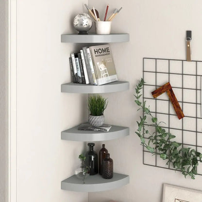 vidaXL Wall Corner Shelf Floating Corner Shelf Wall Mounted Display Shelf - Furniture > Shelving > Wall Shelves & Ledges