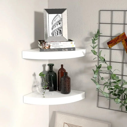 vidaXL Wall Corner Shelf Floating Corner Shelf Wall Mounted Display Shelf - Furniture > Shelving > Wall Shelves & Ledges