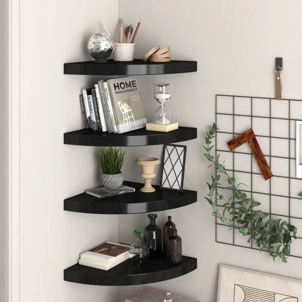 vidaXL Wall Corner Shelf Floating Corner Shelf Wall Mounted Display Shelf - Furniture > Shelving > Wall Shelves & Ledges