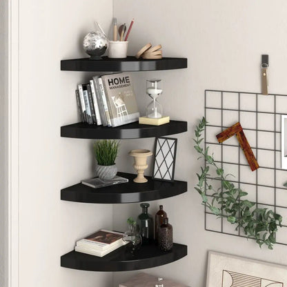 vidaXL Wall Corner Shelf Floating Corner Shelf Wall Mounted Display Shelf - Furniture > Shelving > Wall Shelves & Ledges