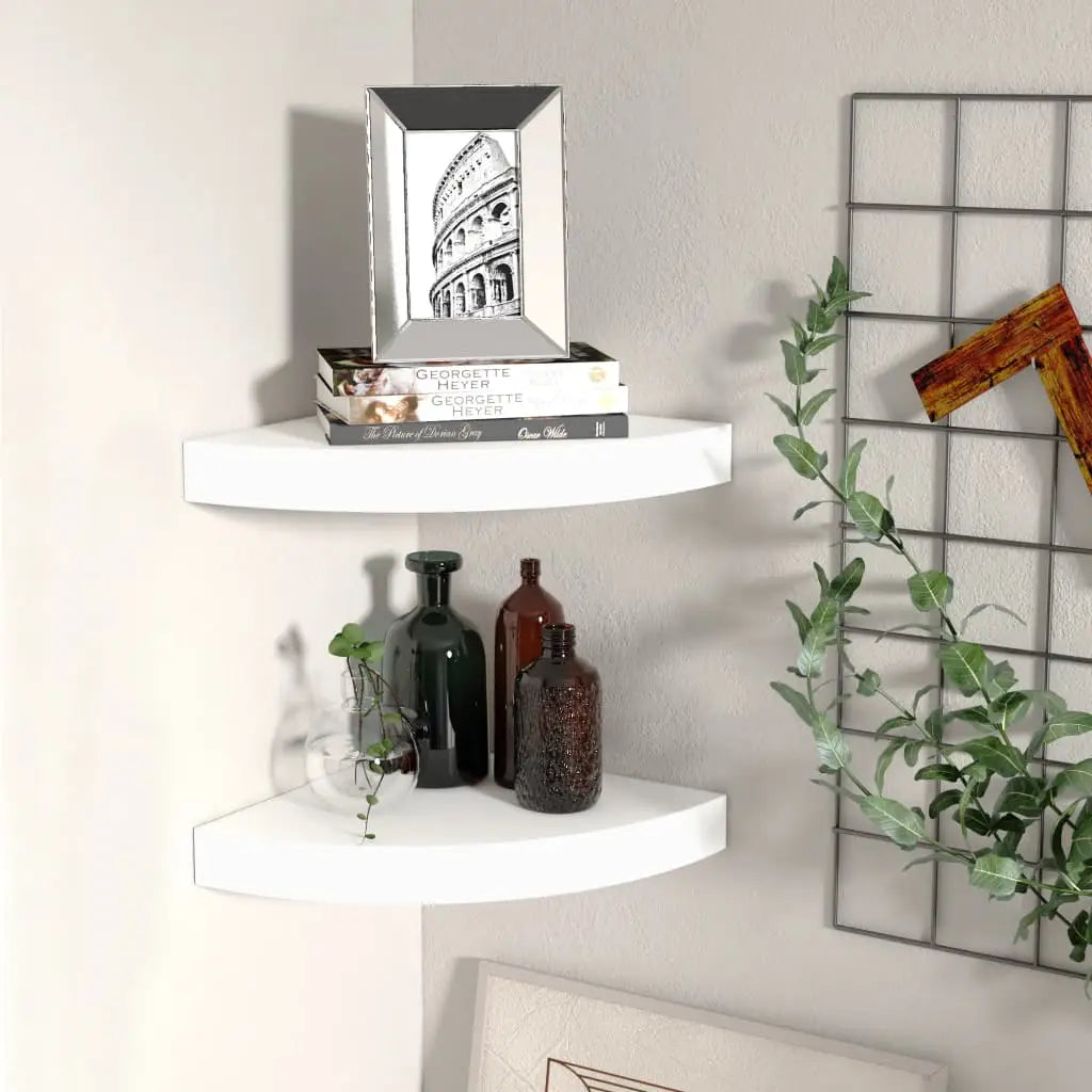 vidaXL Wall Corner Shelf Floating Corner Shelf Wall Mounted Display Shelf - Furniture > Shelving > Wall Shelves & Ledges