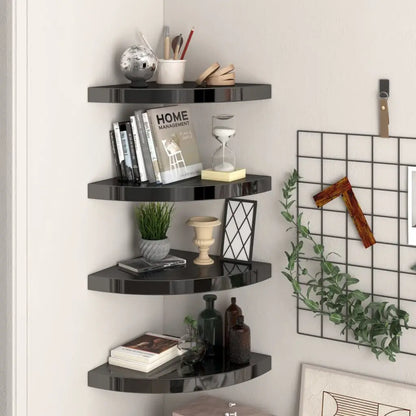 vidaXL Wall Corner Shelf Floating Corner Shelf Wall Mounted Display Shelf - Furniture > Shelving > Wall Shelves & Ledges