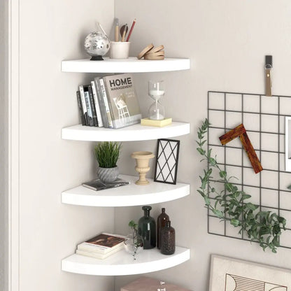 vidaXL Wall Corner Shelf Floating Corner Shelf Wall Mounted Display Shelf - Furniture > Shelving > Wall Shelves & Ledges