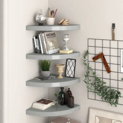 vidaXL Wall Corner Shelf Floating Corner Shelf Wall Mounted Display Shelf - Furniture > Shelving > Wall Shelves & Ledges