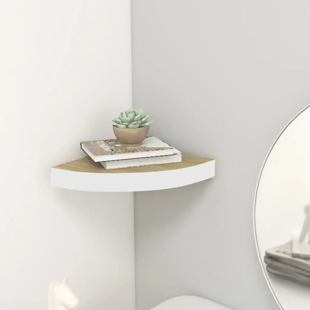 vidaXL Wall Corner Shelf Floating Corner Shelf Wall Mounted Display Shelf - Furniture > Shelving > Wall Shelves & Ledges