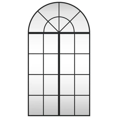 vidaXL Wall Mirror Decorative Wall Mounted Mirror for Bathroom Black Arch Iron - Home & Garden > Decor > Mirrors