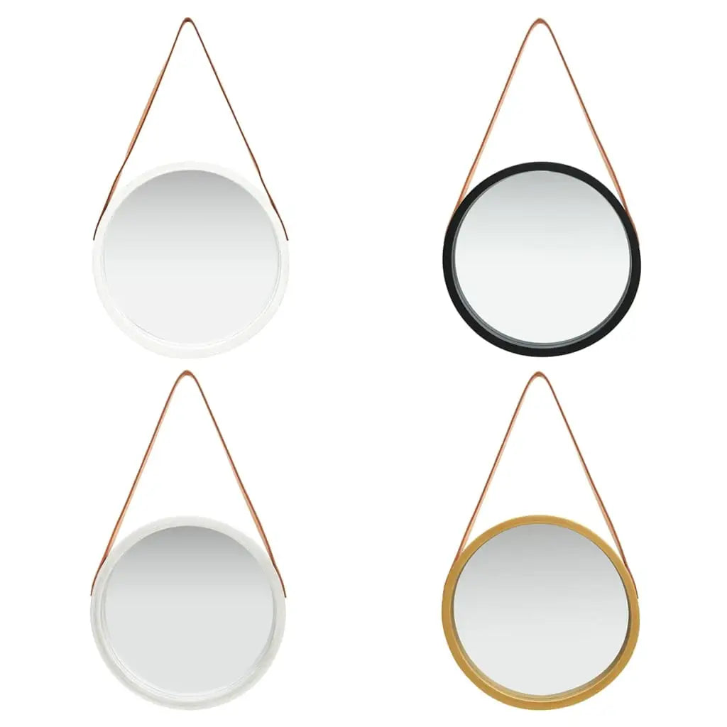 vidaXL Wall Mirror Vanity Retro Hanging Round Mirror for Bedroom Living Room - Gold / Φ 15.7’’ - Home & Garden > Decor