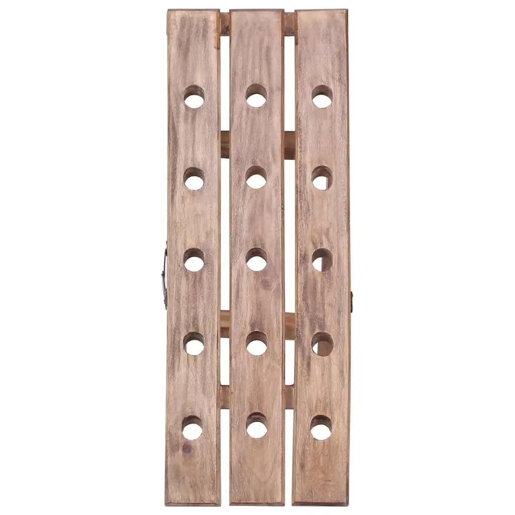 vidaXL Wine Rack for 15 Bottles 10.2’’x19.7’’x27.6’’ Solid Reclaimed Wood - Furniture > Cabinets & Storage > Wine Racks