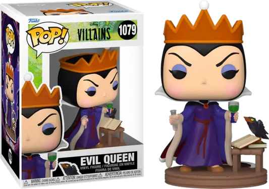 Evil Queen Funko figure in purple dress and crown from Disney’s Snow White