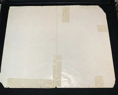 Damaged white cardboard with tape for Vintage 1951 Louis Browns 8x10 team photo