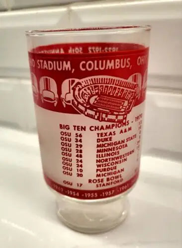Ohio State Buckeyes 50th Anniversary Championship Souvenir Drinking Glass