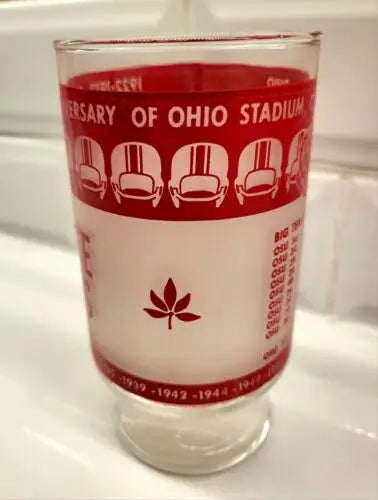 Vintage 1972 Ohio State Championship Souvenir Drinking Glass for collectors