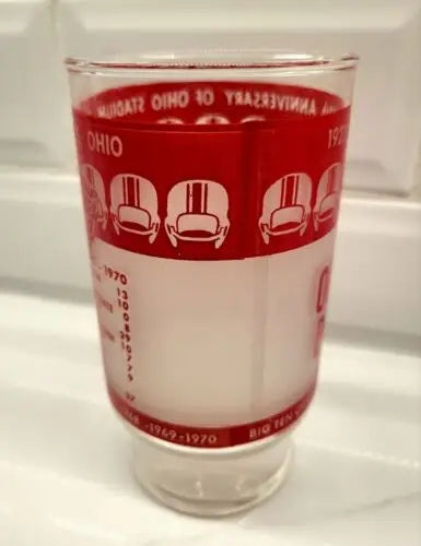 Vintage 1972 Ohio State Championship Souvenir Drinking Glass commemorative collectible