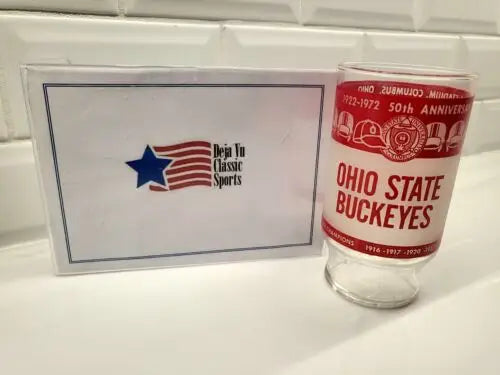 Vintage 1972 Ohio State Championship Souvenir Drinking Glass for collectors