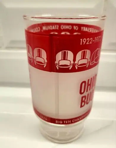 Vintage 1972 Ohio State Championship souvenir drinking glass for collectors