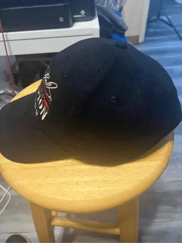 Black Vintage Dale Earnhardt 7 Time Champion Hat with white and red embroidery