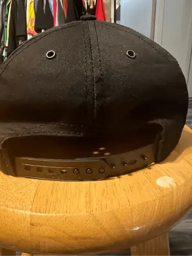 Rear view of Vintage FreePort Sulphur SnapBack Hat with adjustable snapback closure