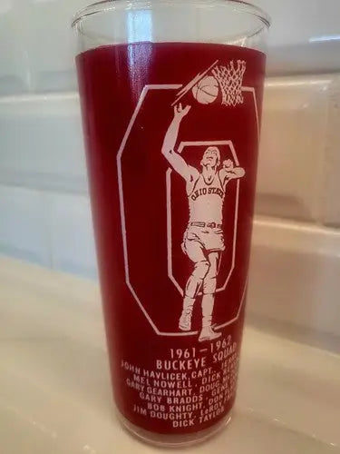 Vintage NCAA 1961-62 Ohio STATE BUCKEYE BASKETBALL NATIONAL CHAMPS - Drink Glass