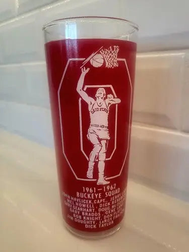 Vintage NCAA 1961-62 Ohio STATE BUCKEYE BASKETBALL NATIONAL CHAMPS - Drink Glass