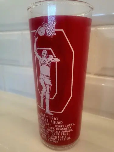 Vintage NCAA 1961-62 Ohio STATE BUCKEYE BASKETBALL NATIONAL CHAMPS - Drink Glass