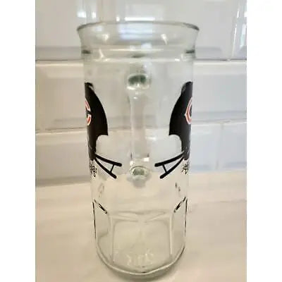 Clear glass beer mug featuring Chicago Bears logo from Vintage NFL collection