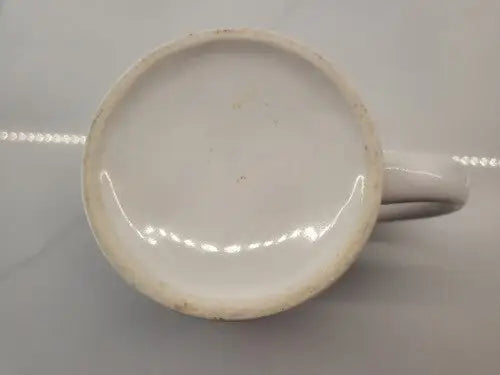 White ceramic mug base for Vintage NFL Joe Namath Canton Ohio Pro Football Hall of Fame