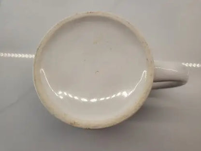 White ceramic mug base for Vintage NFL Joe Namath Canton Ohio Pro Football Hall of Fame