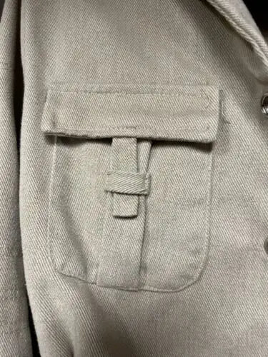 Khaki shirt pocket with strap on Vintage Star Wars ESB Patch Luke Skywalker Jacket