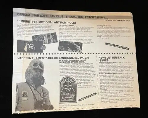 Vintage Star Wars ESB Patch advertisement for Child’s Luke Skywalker Bespin Jacket