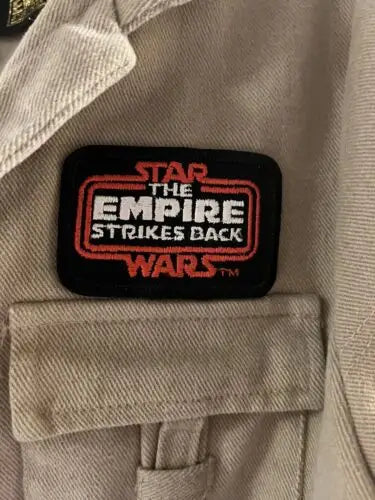 Vintage Star Wars ESB patch on a shirt from Luke Skywalker Bespin jacket for kids