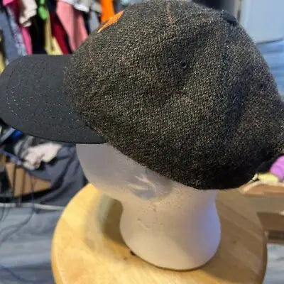 Dark gray tweed baseball cap with black brim and Tennessee Vols T Logo