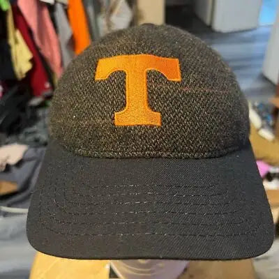 Dark gray baseball cap with orange T logo, vintage Tennessee Vols hat