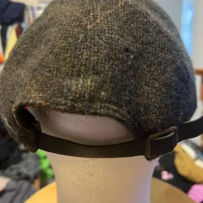 Dark gray wool cap with leather strap from Vintage Tennessee Vols T Logo collection