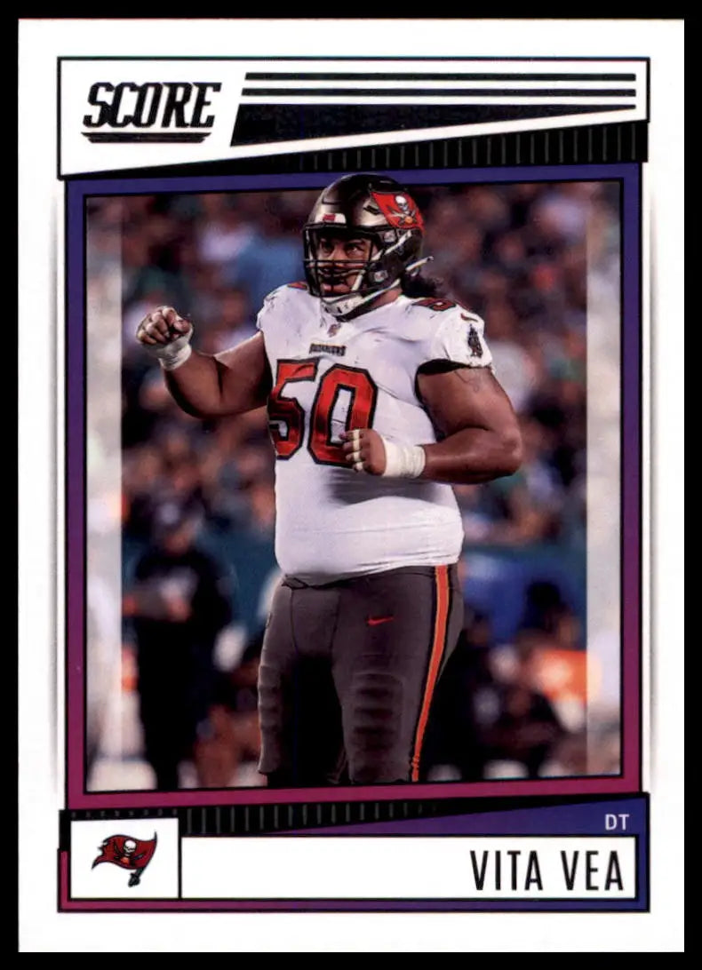 Vita Vea football card from 2022 Score series featuring Tampa Bay Buccaneers star