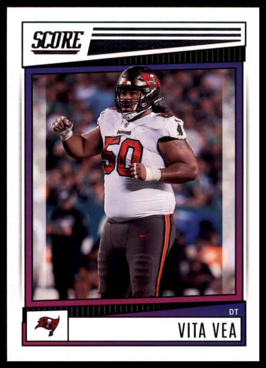Vita Vea football card from 2022 Score series featuring Tampa Bay Buccaneers star