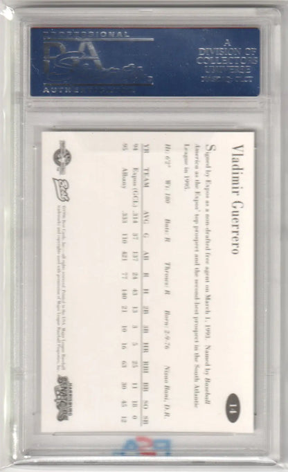 Graded Vladimir Guerrero 1996 Best Harrisburg Senators RC Rookie card from Columbia Hobby