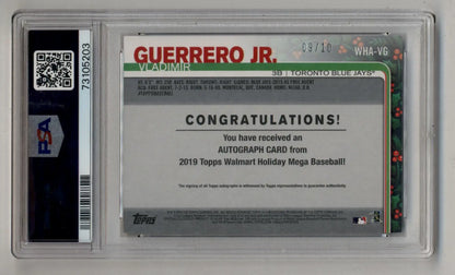 Vladimir Guerrero Jr 2019 Topps Holiday Auto 09/10 PSA 9 Mint - Singles