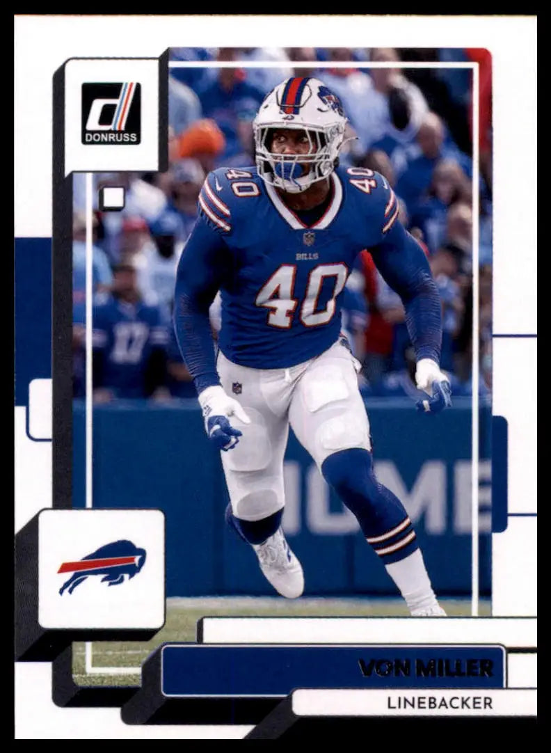 Von Miller football card from 2022 Donruss series, Buffalo Bills collectible