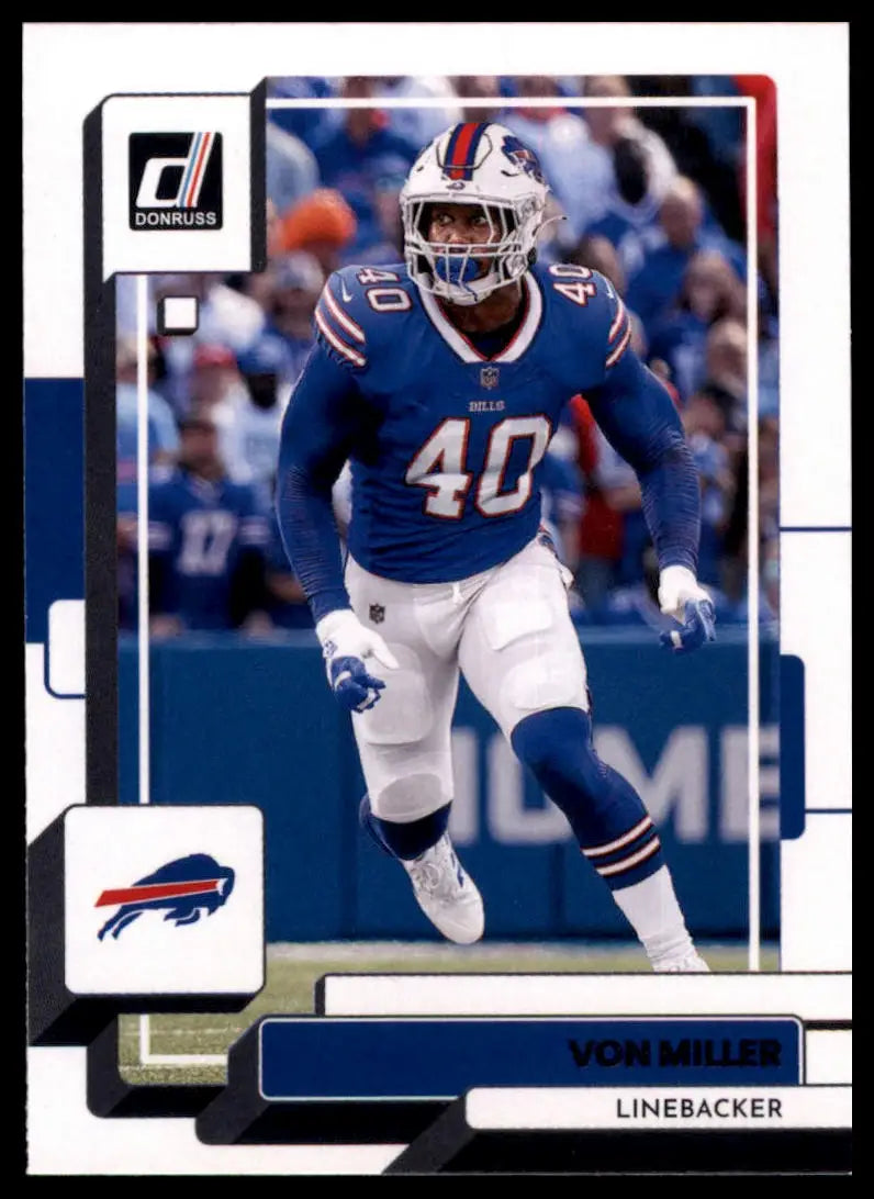 Von Miller 2022 Donruss football card featuring Von Miller for the Buffalo Bills