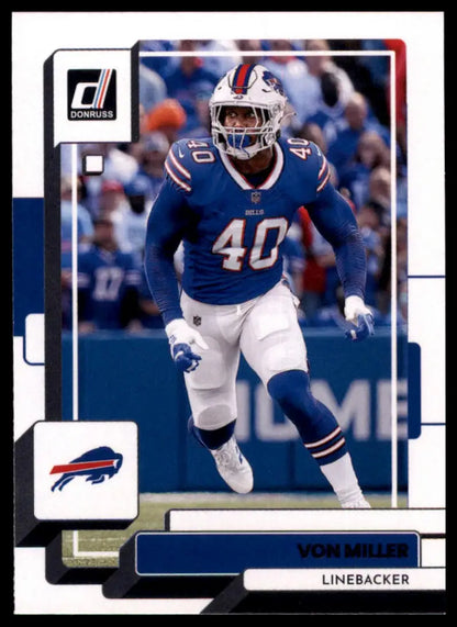 Von Miller 2022 Donruss football card featuring Von Miller for the Buffalo Bills