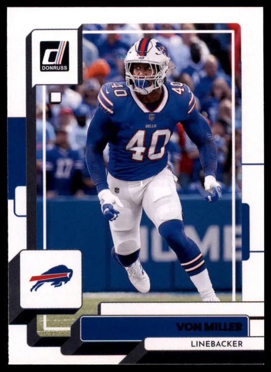Von Miller 2022 Donruss football card featuring Von Miller for the Buffalo Bills
