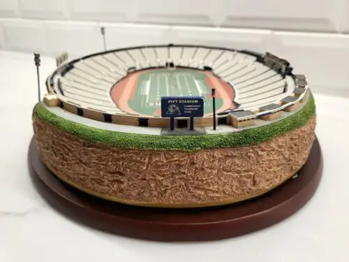 Miniature Danbury Mint Pitt Stadium replica showcasing University of Pittsburgh Panthers