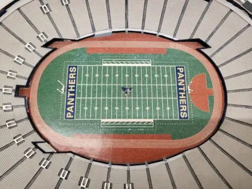Overhead view of Pitt Stadium in the Vtg NCAA Danbury Mint stadium replica