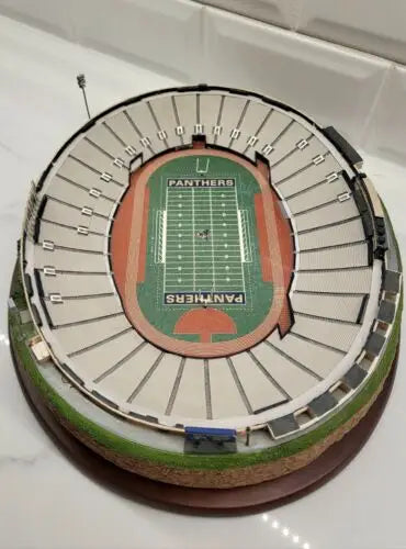 Miniature football stadium model of Danbury Mint Pitt Stadium replica for collectors