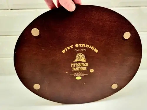 Wooden Pitt Stadium tray from Vtg NCAA Danbury Mint Stadium Replica collection