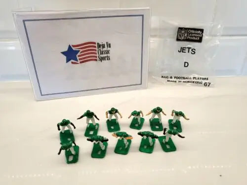 Vtg Tudor New York Jets Electronic Football Players set showcasing miniature Jets athletes