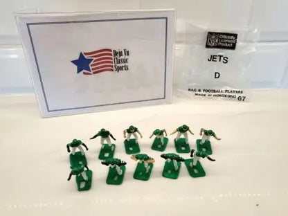 Vtg Tudor New York Jets Electronic Football Players set showcasing miniature Jets athletes