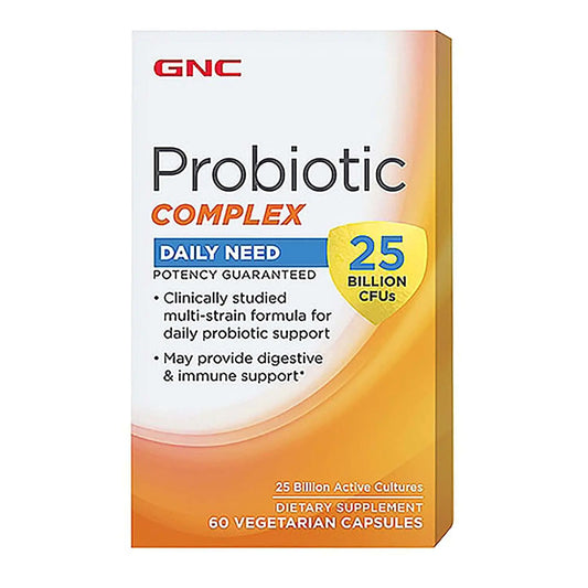 GNC Probiotic Complex with- 25 Billion CFUs 60 Capsules Daily Probiotic Support
