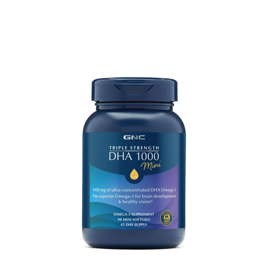GNC Triple Strength DHA 1000 Mini 90 Mini Softgels for Join Skin Eye and Heart Health