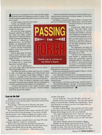 Vintage Baseball Magazine Article Featuring Wade Boggs Beckett and Boston Red Sox Highlights